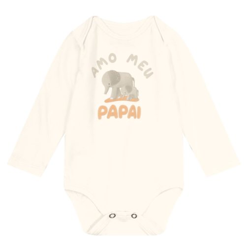 Body Manga Longa Amo Meu PAPAI Brandili - Unissex