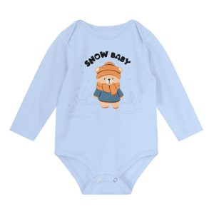 Body Manga Longa Snow Baby Bege Brandili - Masculino