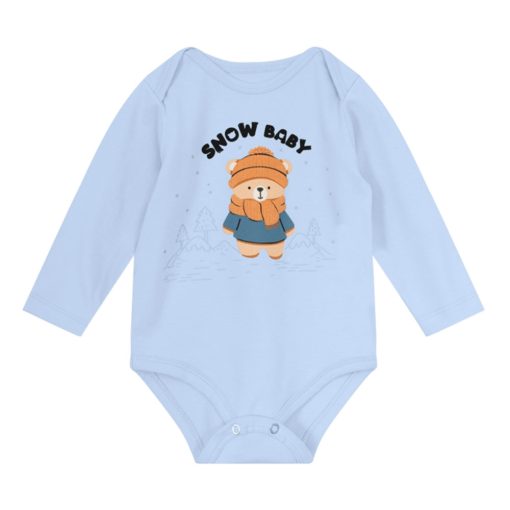 Body Manga Longa Snow Baby Bege Brandili - Masculino