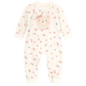 Macacão Moletom Bebê Ursinho Little and Sweet Creme Brandili - Feminino