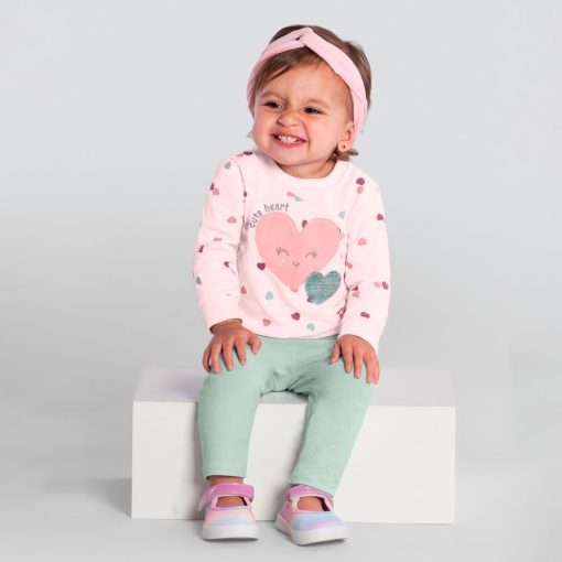 Conjunto Moletom e Legging Bordado Cute Heart Brandili - Feminino
