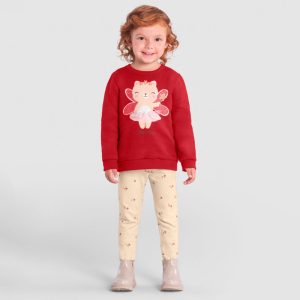 Conjunto Moletom e Legging Ursinha Bailarina Brandili - Feminino