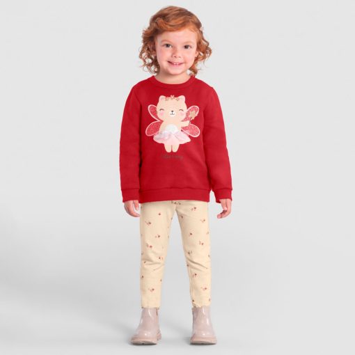 Conjunto Moletom e Legging Ursinha Bailarina Brandili - Feminino