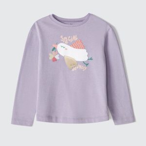 Blusinha Manga Longa Special Delivery Lilás Hering - Feminina
