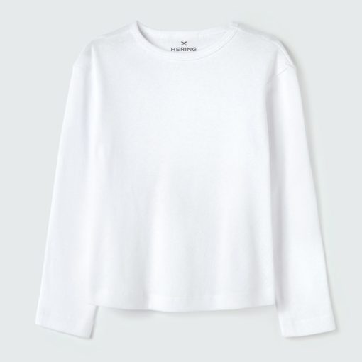 Blusinha Manga Longa Básica Branca Hering - Feminina