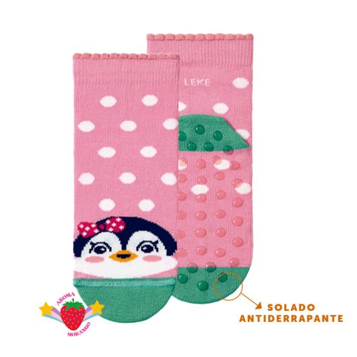 Meia Infantil com Antiderrapante Leke - Feminina