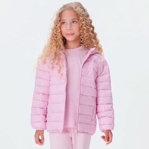 Jaqueta Puffer Rosa Hering – Feminina