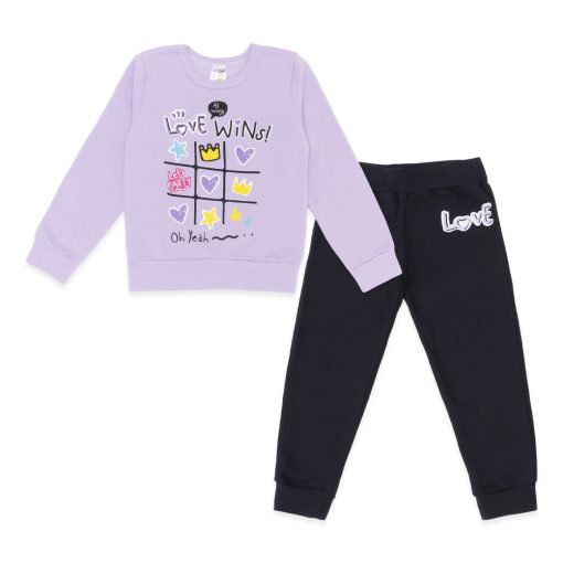 Conjunto Moletom Flanelado Love Wins Lilás Taita - Feminino