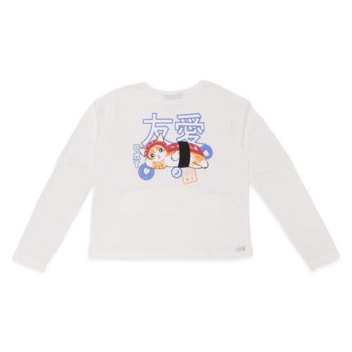 Blusinha Manga Longa Estampada Tokyo Menina Anjo - Feminina