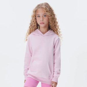 Blusão Moletom Básico com Capuz Rosa Hering - Feminino