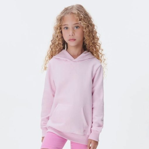 Blusão Moletom Básico com Capuz Rosa Hering - Feminino