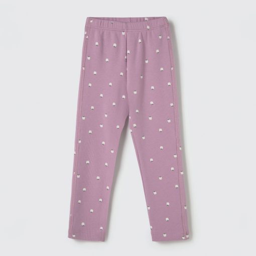 Calça Legging Estampada Lilás Hering - Feminina