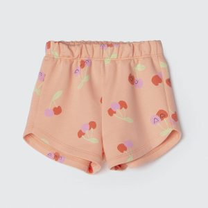 Shorts Moletom Laranja Estampado Hering - Feminino