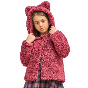 Casaco em Pelo Ovelha com Orelhinhas Pokotinha - Feminino