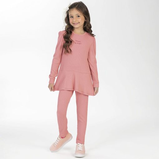 Conjunto Blusa Manga Longa e Calça Bordado Future's So Bright Cativa - Feminino