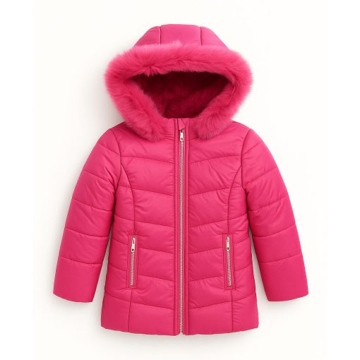 Jaqueta Puffer Capuz com Pelinho e Forro Peluciado Grand Bazar - Feminina