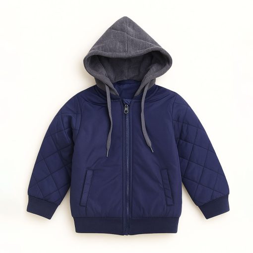 Jaqueta Puffer com Capuz em Moletom Grand Bazar - Unissex