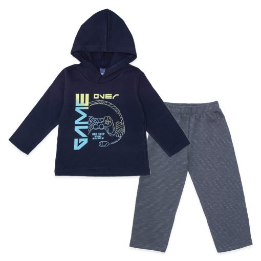 Conjunto Moletom Flanelado com Capuz Game Over Romitex - Masculino